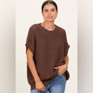 NEW SIZE S/M-L/XL Women's Brown Knit Sweater